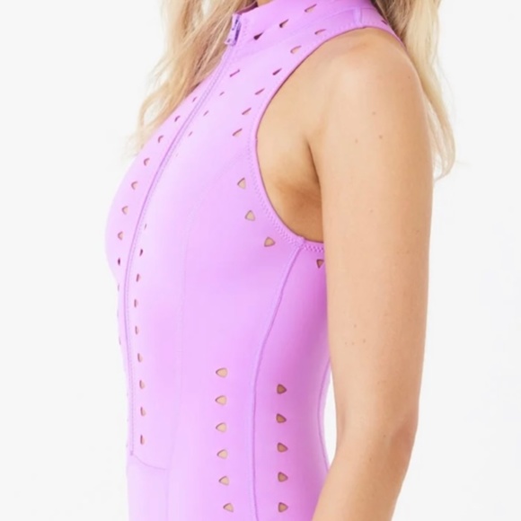 NWT Gigi C XS One piece Swimsuit in Lavender - Picture 3 of 6